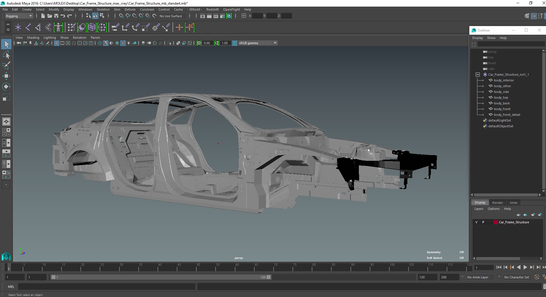 Car Frame Structure 3D model