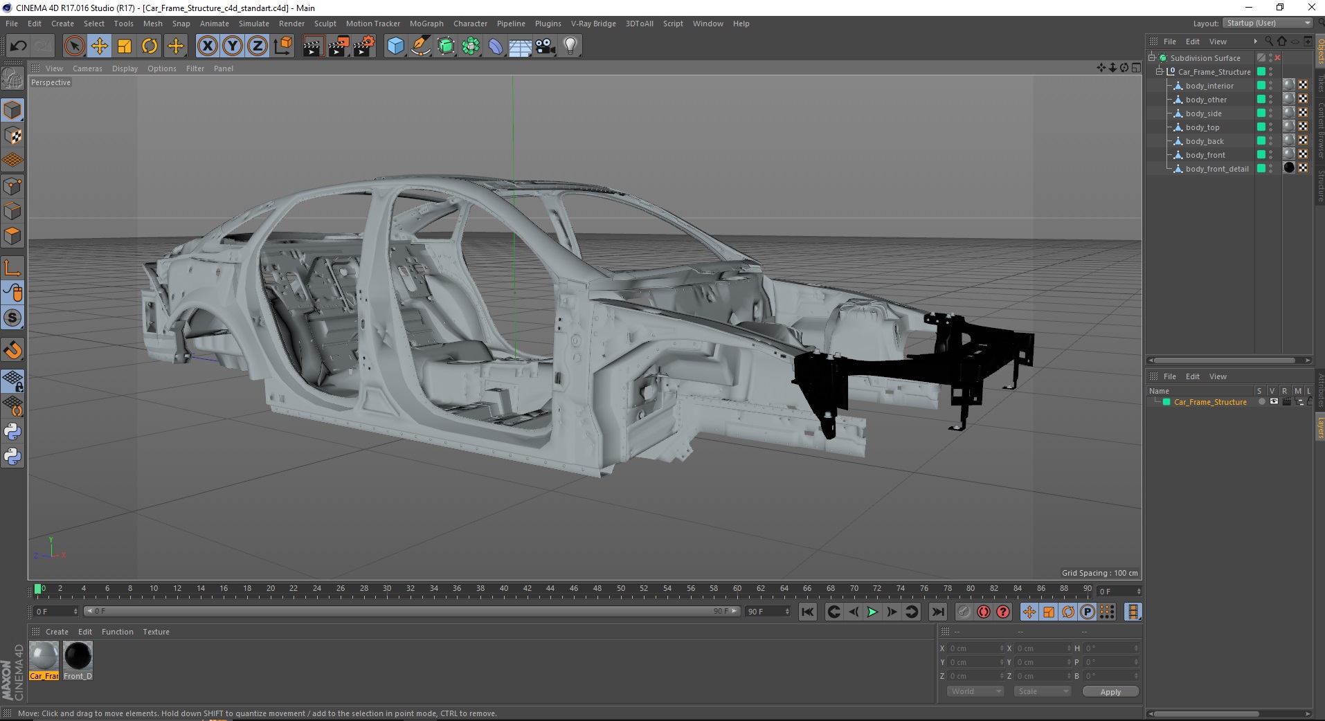 Car Frame Structure 3D model