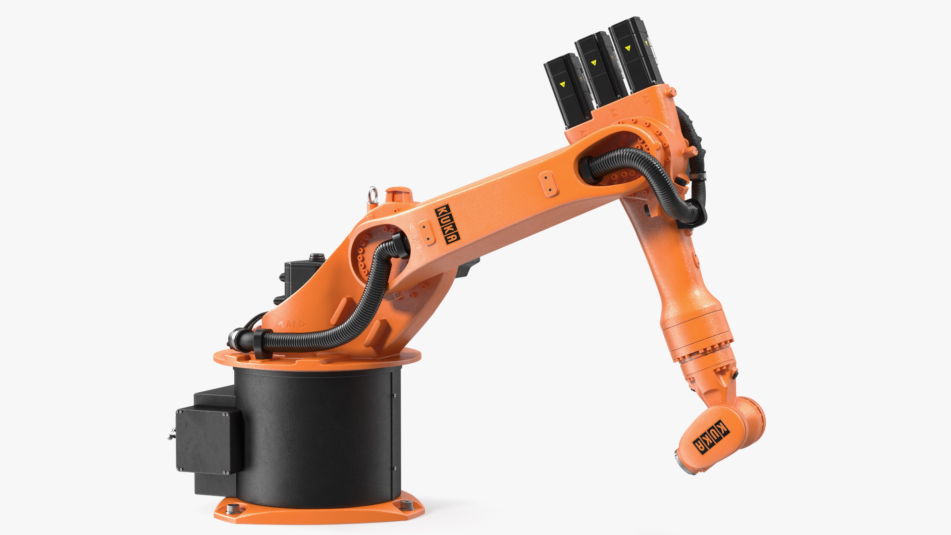 3D model 6 axis Robot Arm Kuka KR 16 3 Rigged for Cinema 4D