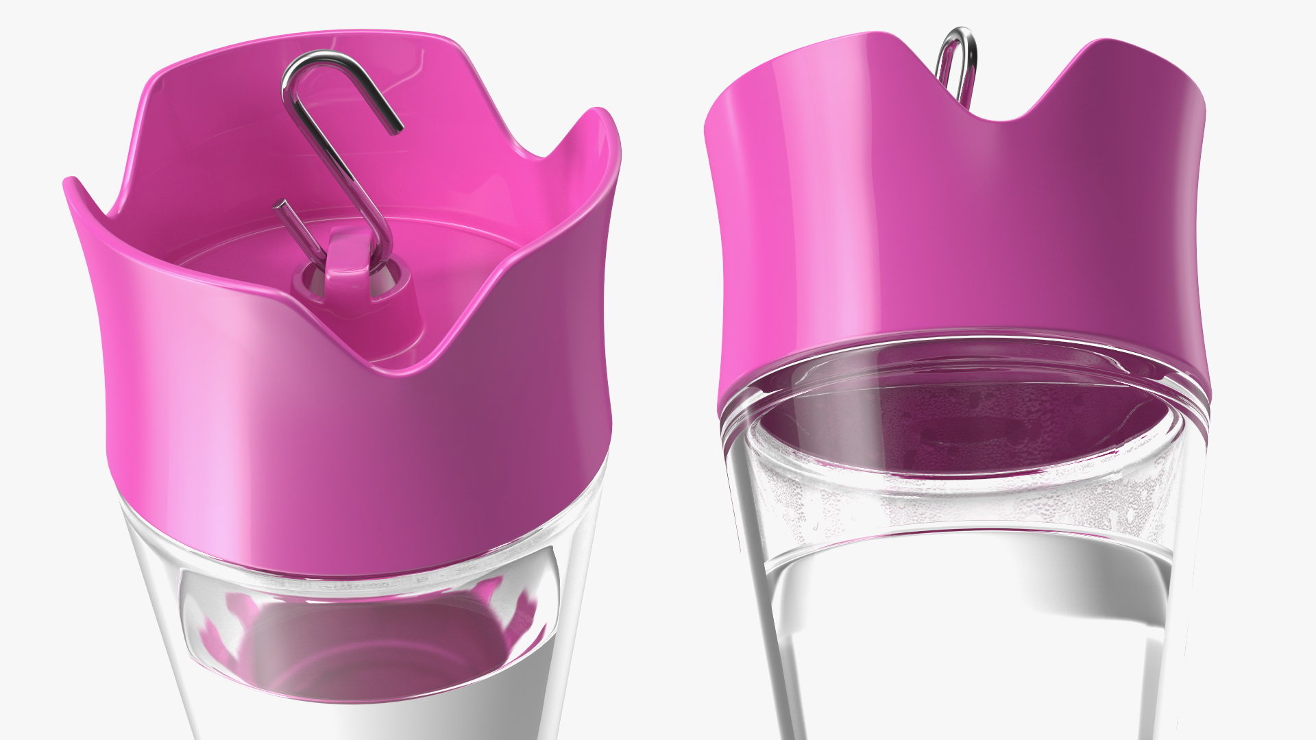 3D Pink Hummingbird Feeder model