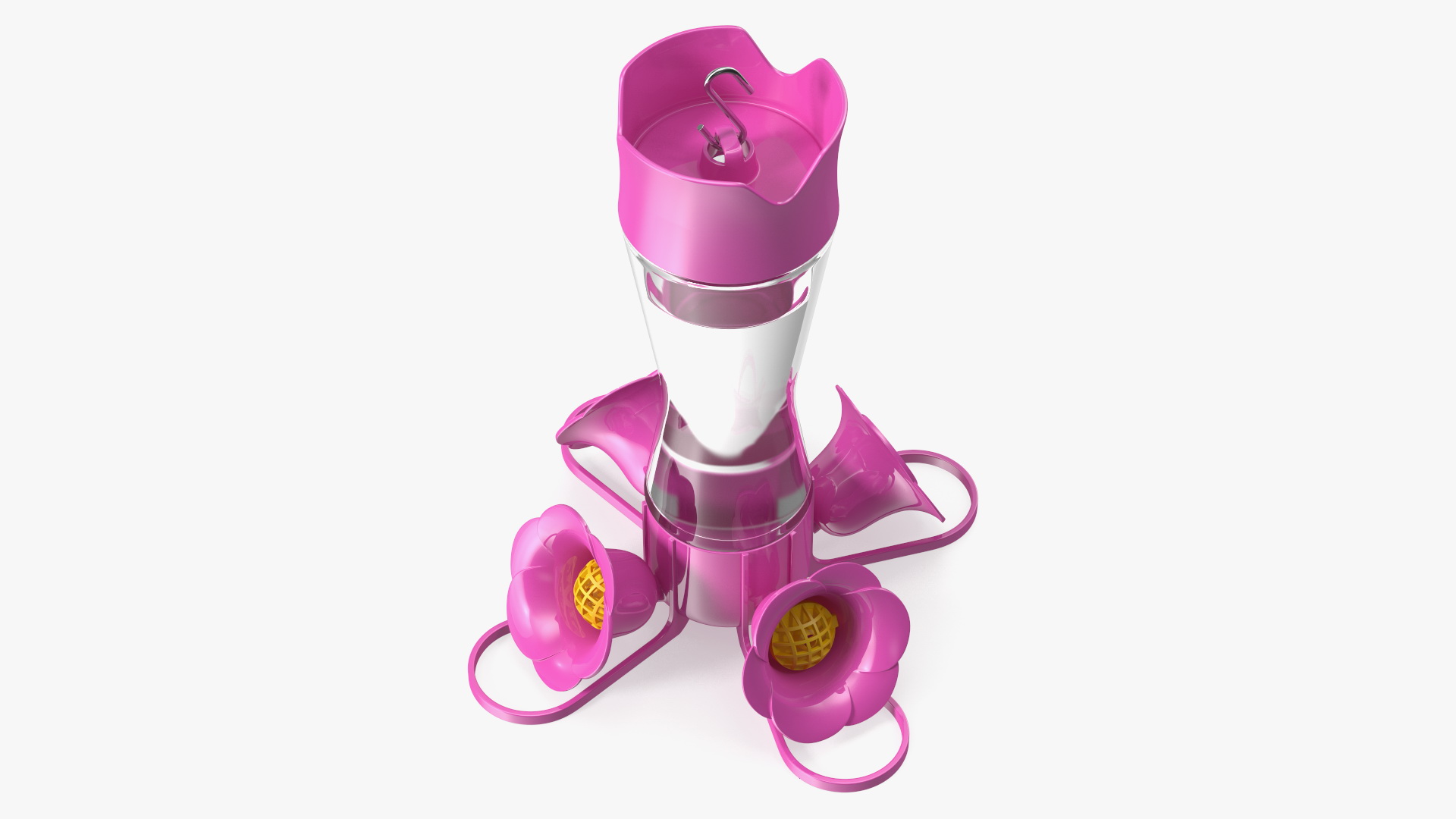 3D Pink Hummingbird Feeder model