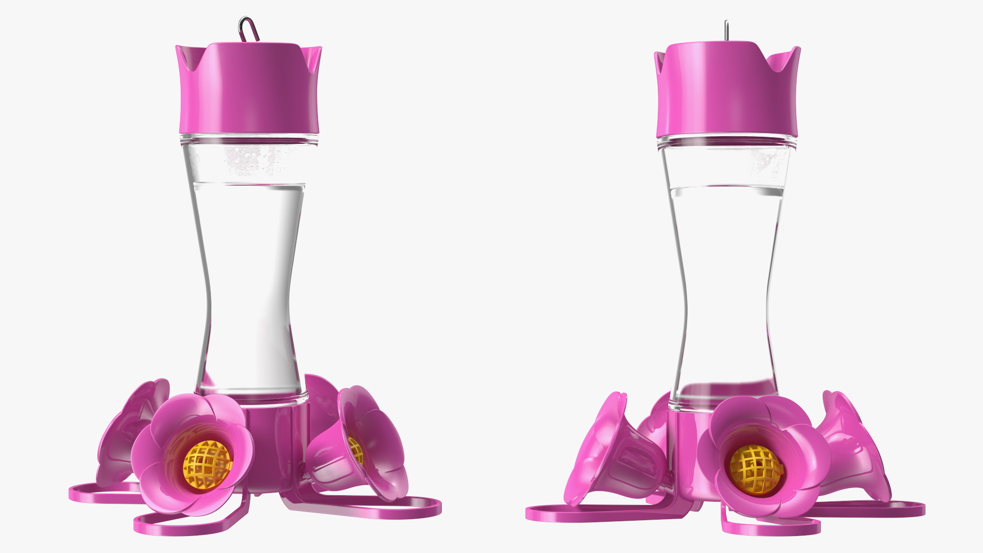 3D Pink Hummingbird Feeder model