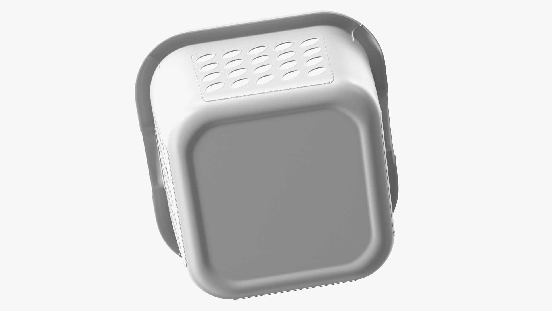 3D model Plastic Laundry Basket Square White
