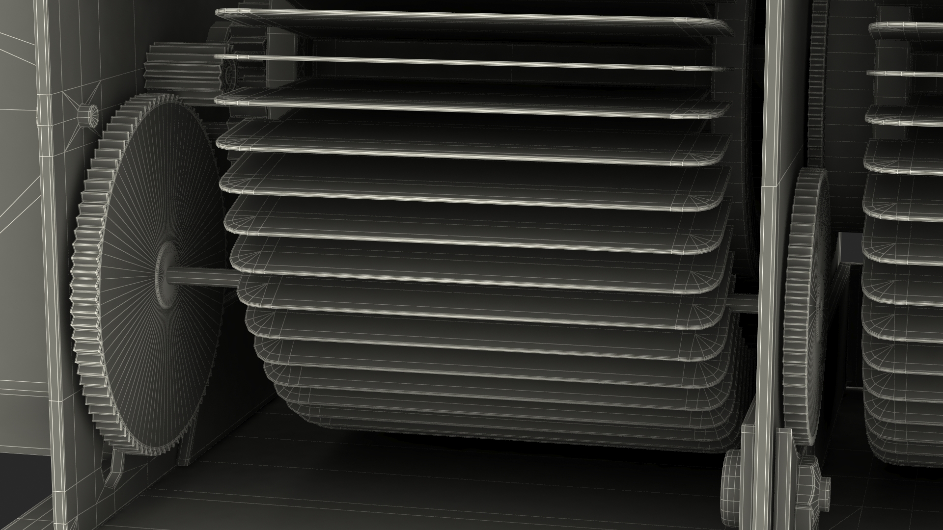 Vintage Flip Clock No Time Black 3D