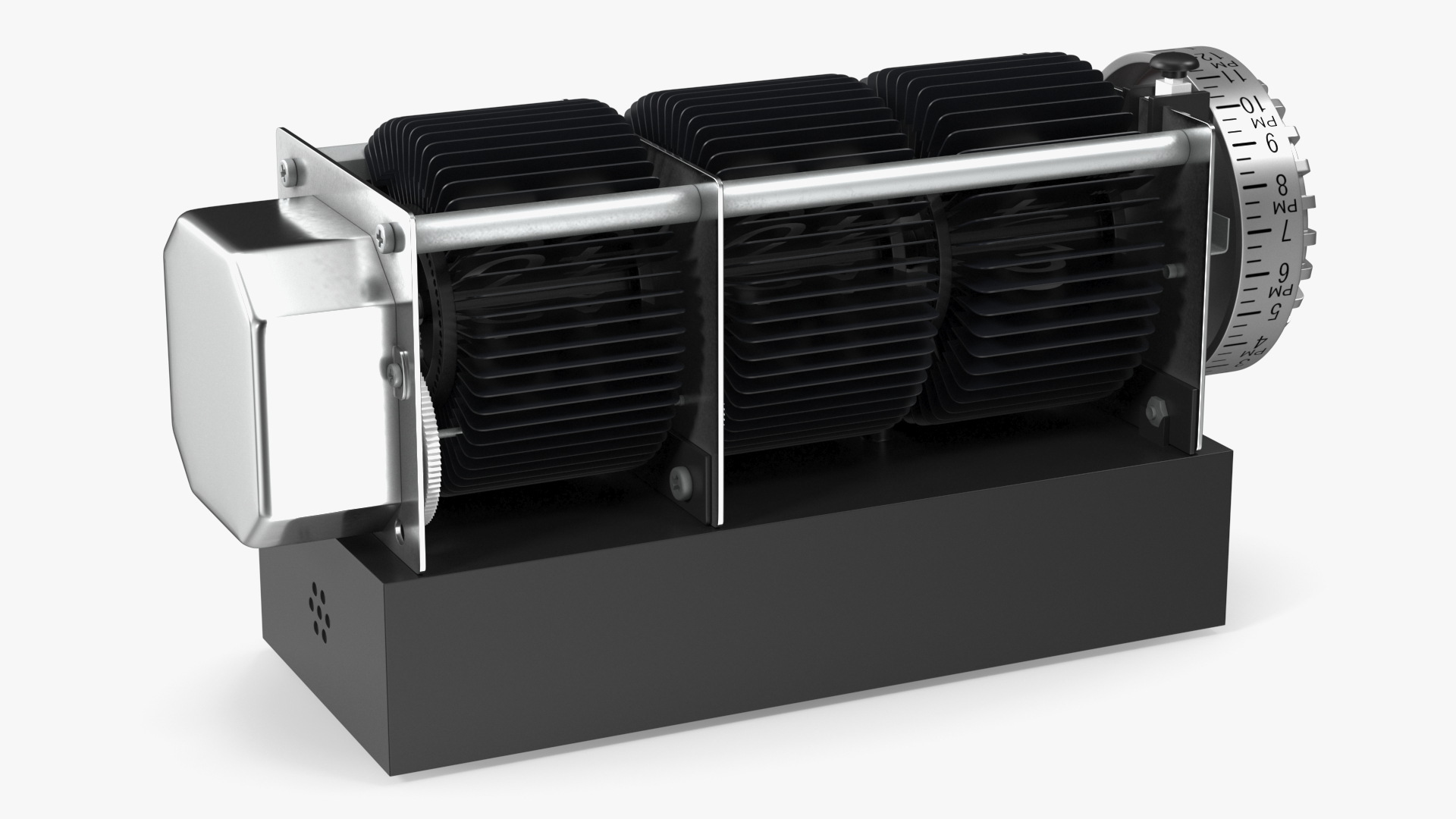 Vintage Flip Clock No Time Black 3D