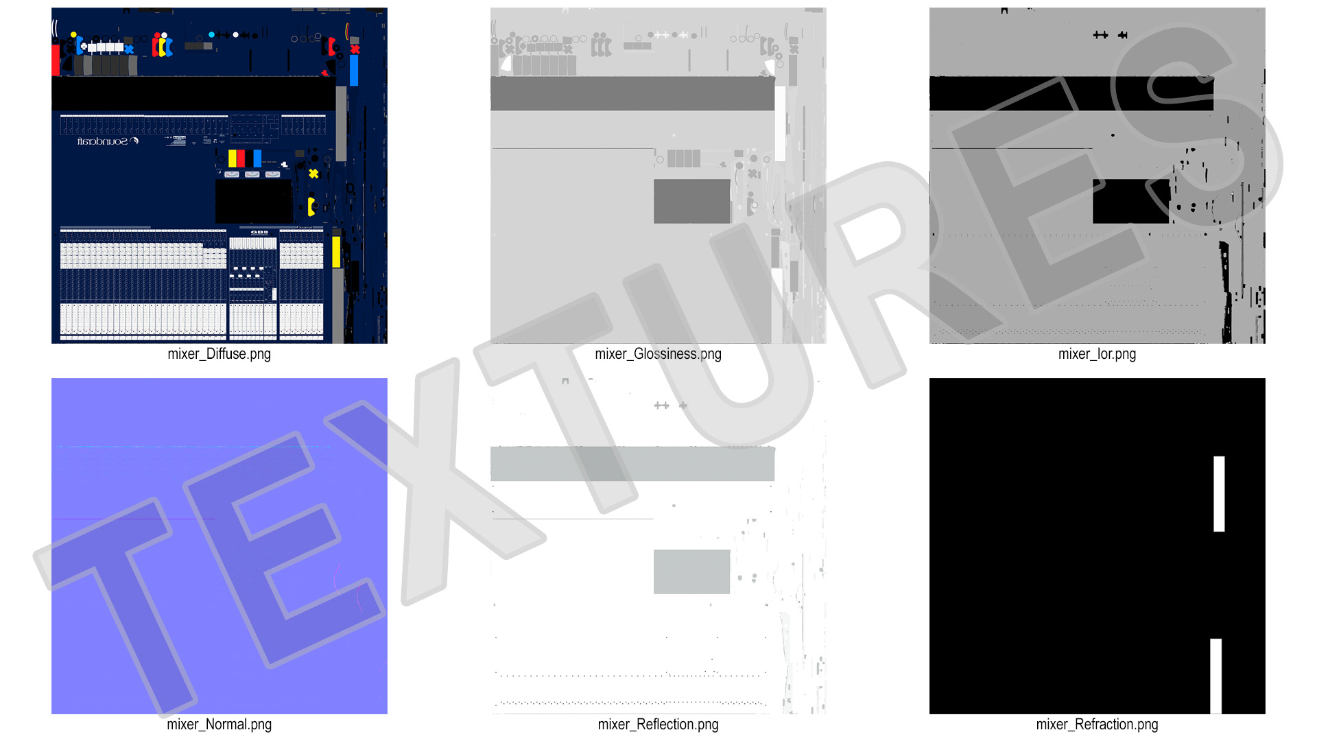Professional Audio Mixer 3D model