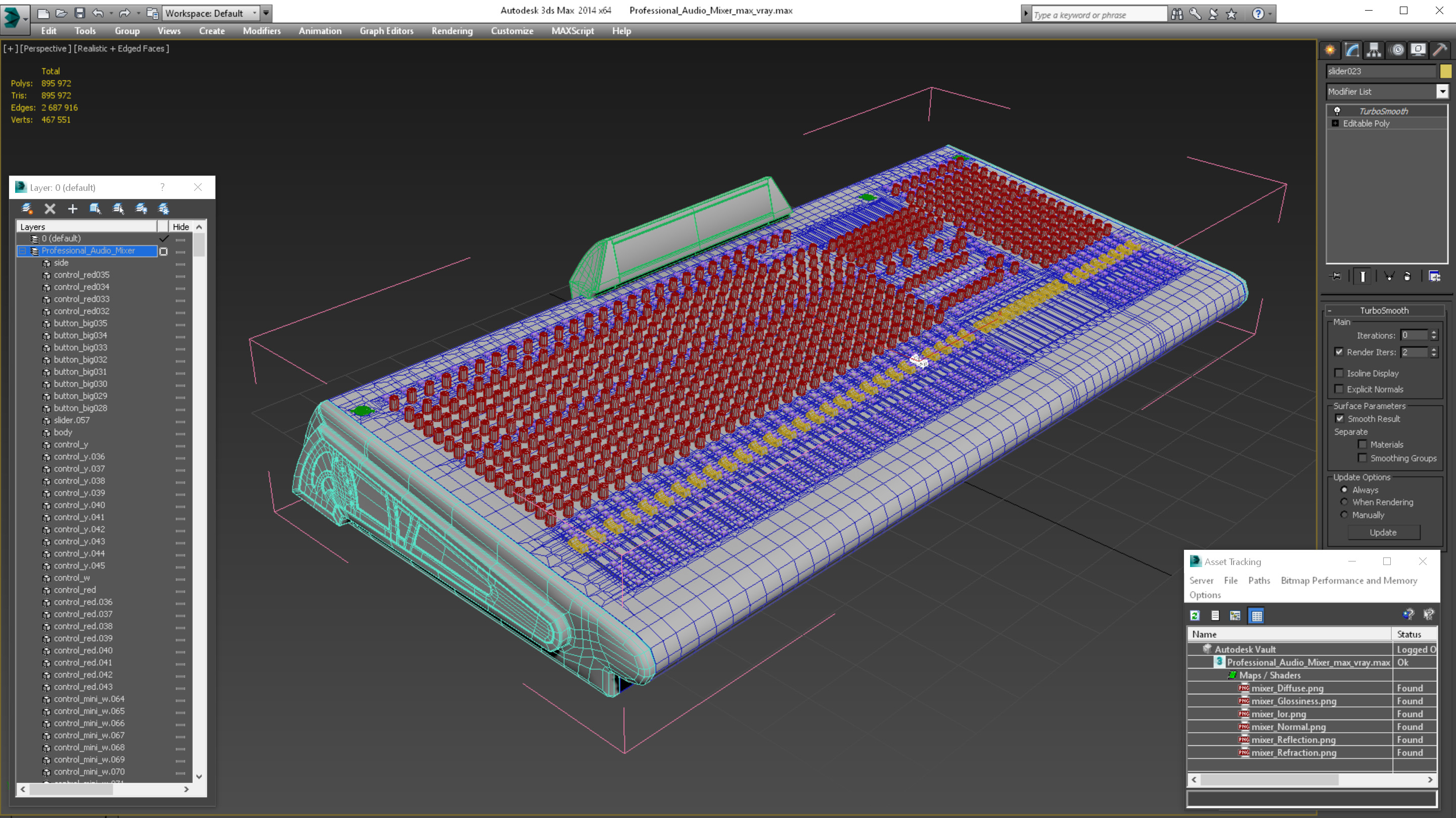 Professional Audio Mixer 3D model