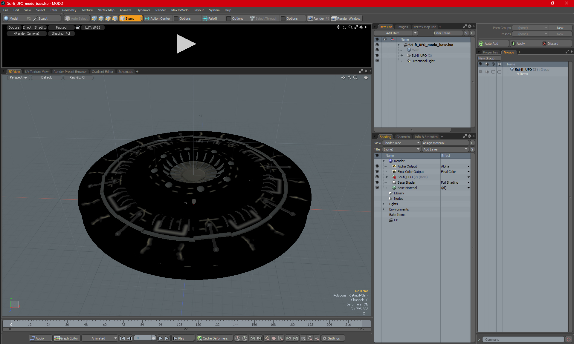 3D model Sci-fi UFO