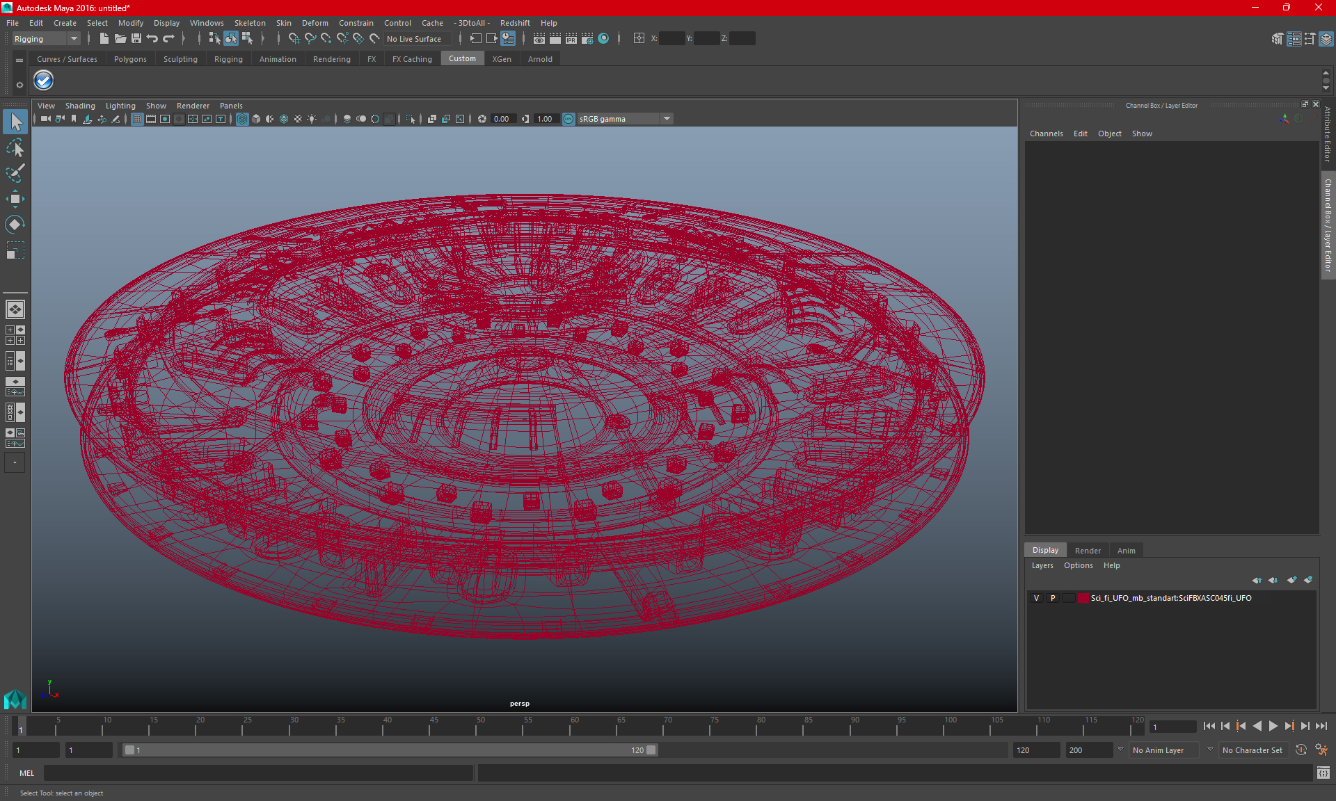 3D model Sci-fi UFO