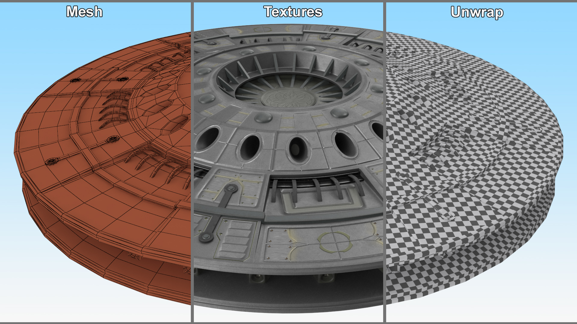 3D model Sci-fi UFO
