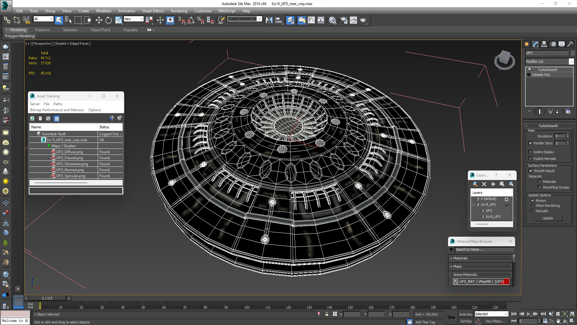 3D model Sci-fi UFO
