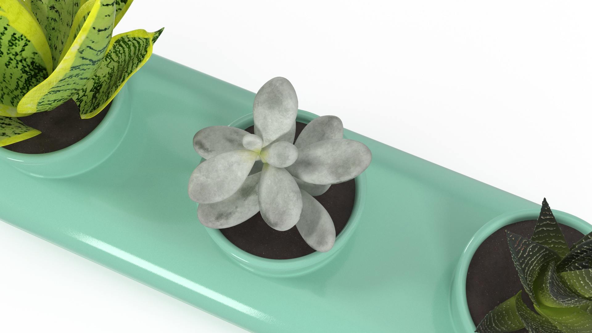 Trio Fresh Herb Pot Sagaform Green 3D model
