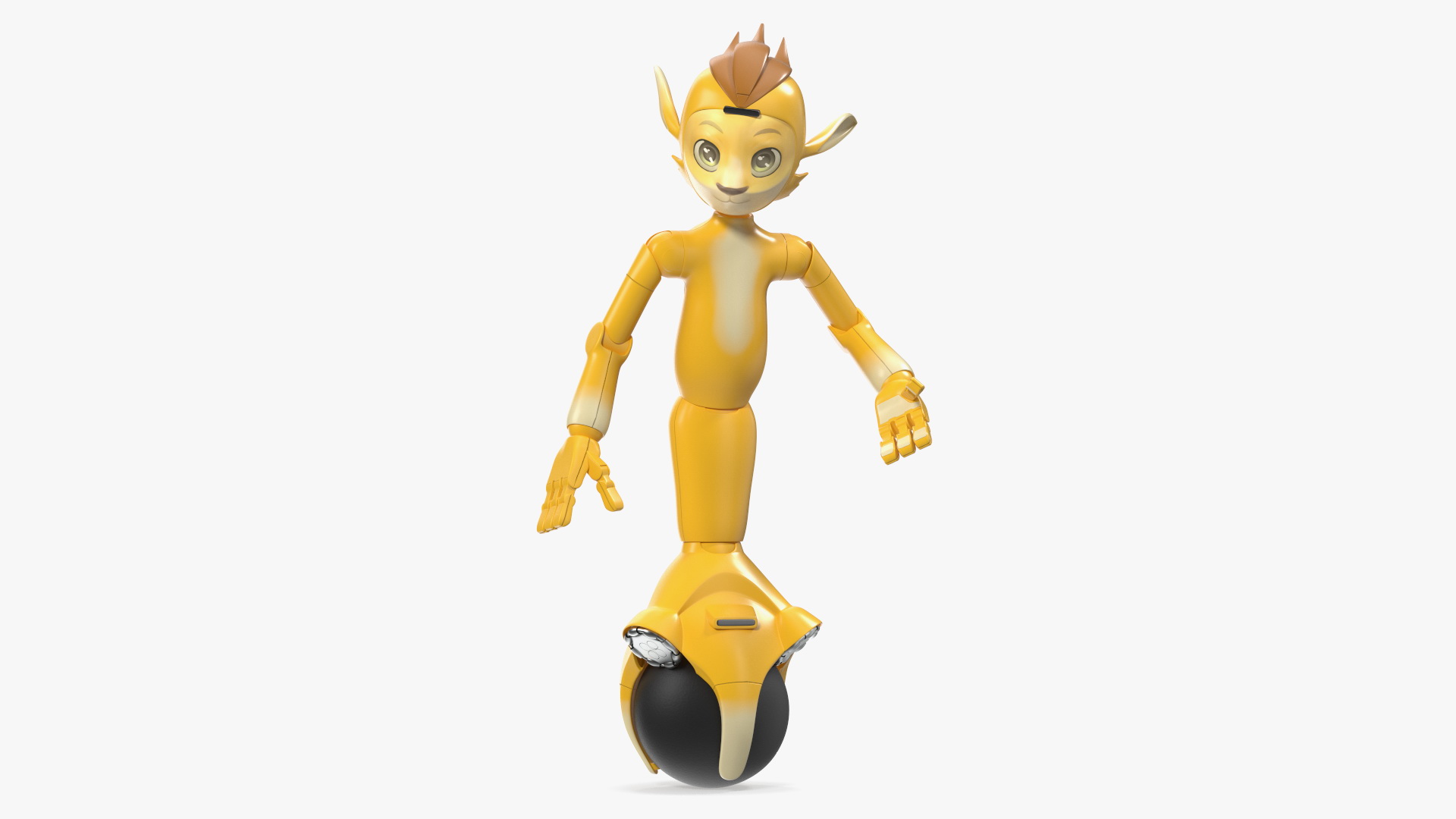 Mirokai Robot Yellow Rigged 3D