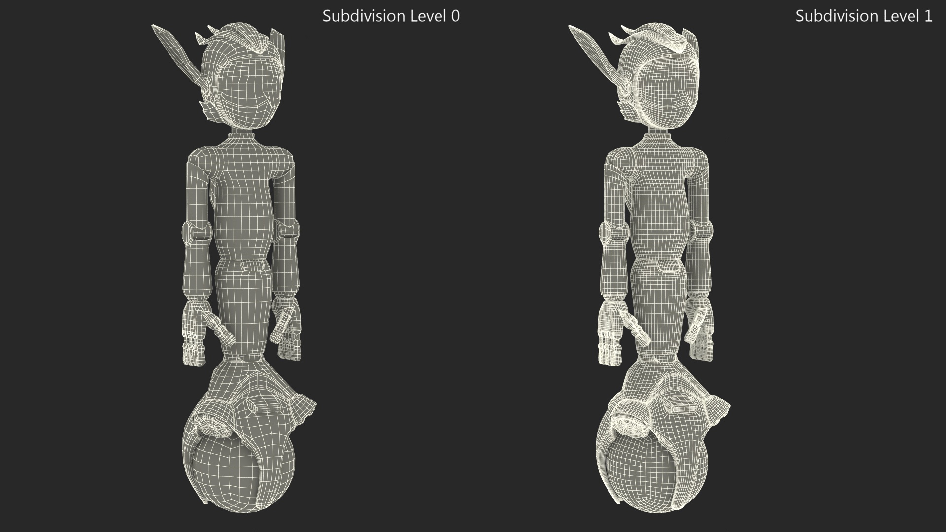 Mirokai Robot Yellow Rigged 3D
