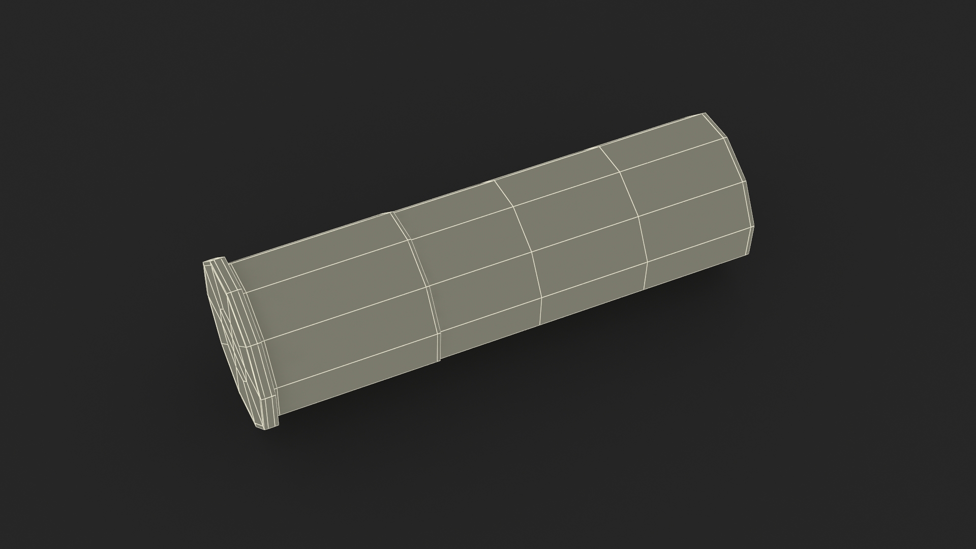 Futuristic Assault Rifle with Cartridge Grey 3D model