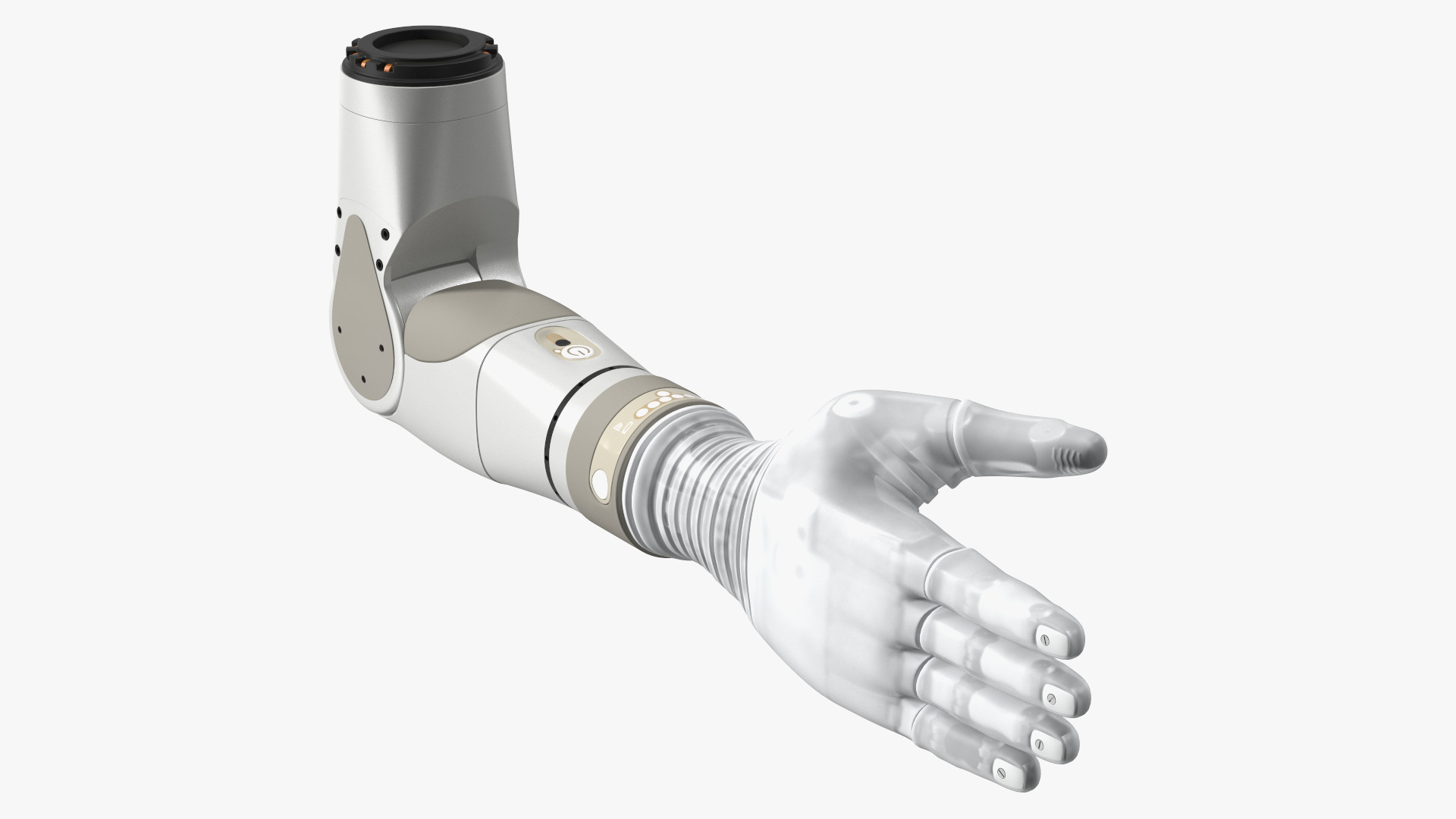 3D Bionic Arm with Elbow Deka Rigged model