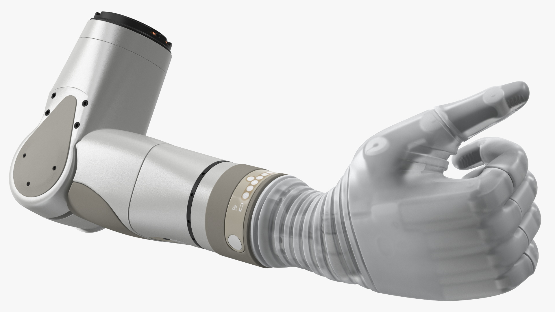 3D Bionic Arm with Elbow Deka Rigged model