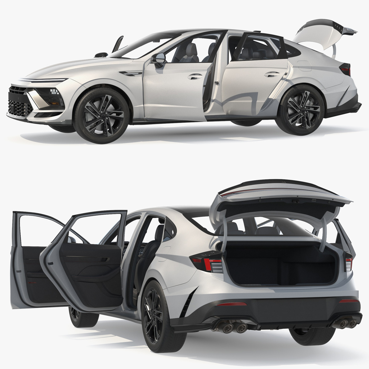 Hyundai Sonata 2024 - White · Rigged