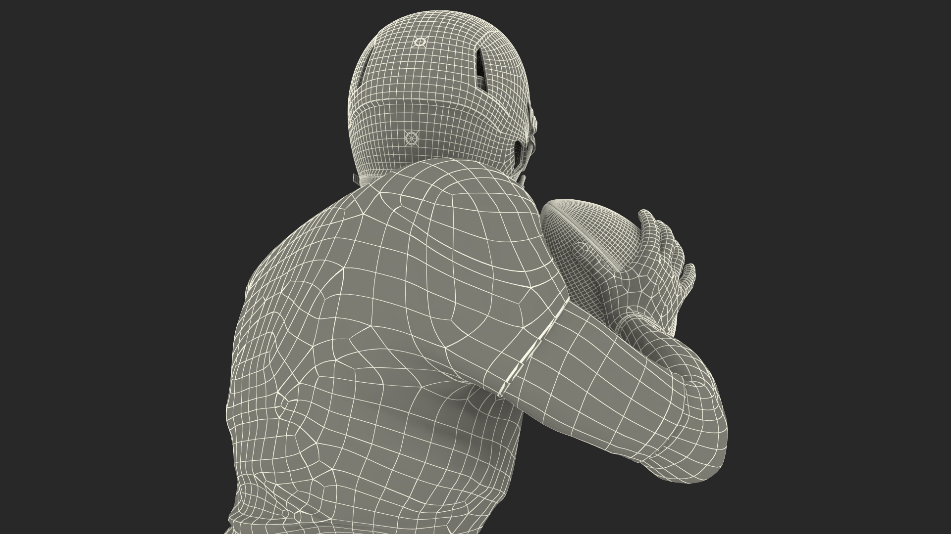 3D Tampa Bay Buccaneers American Football Player Running The Ball Fur