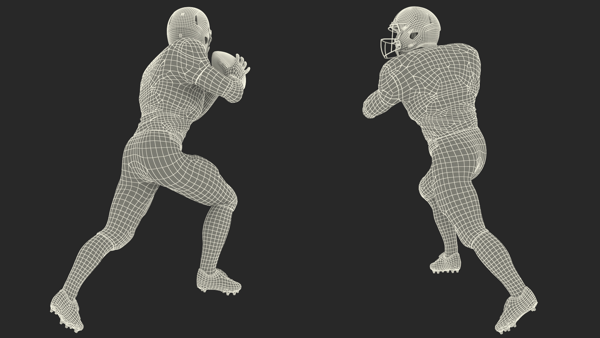 3D Tampa Bay Buccaneers American Football Player Running The Ball Fur