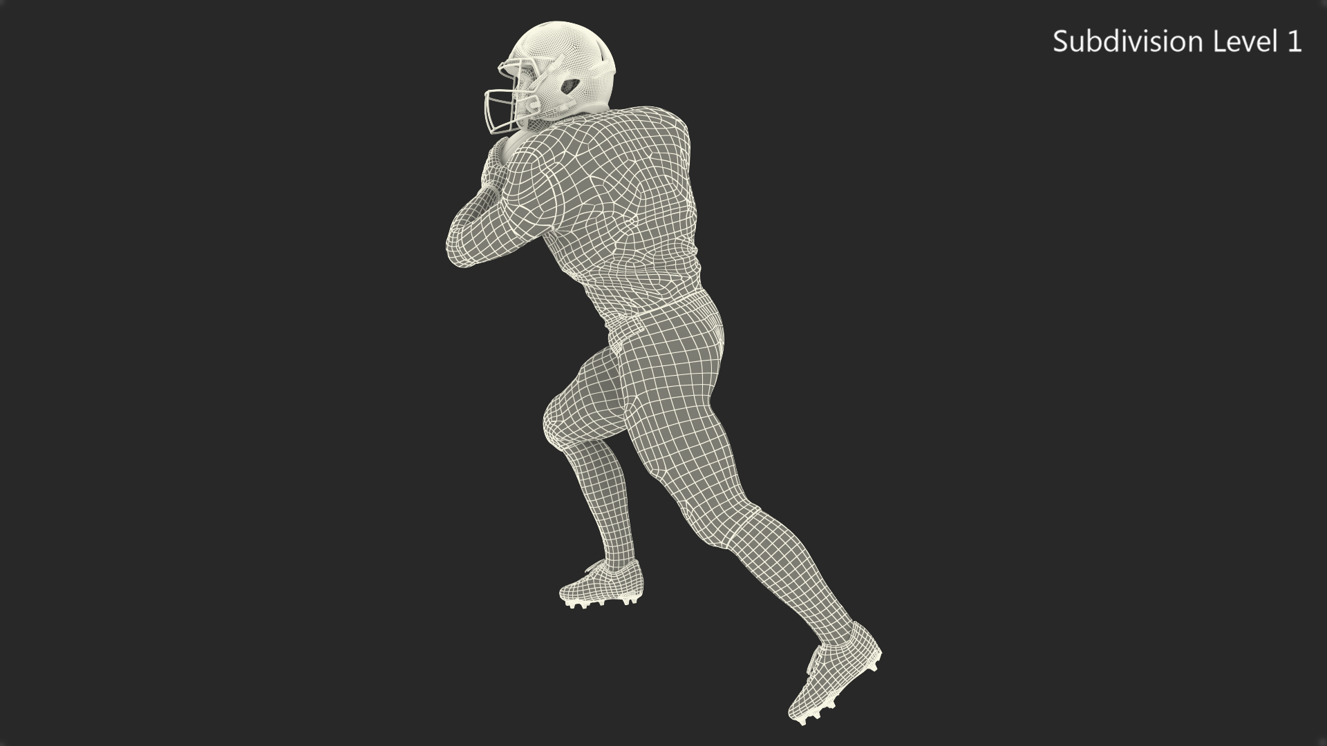 3D Tampa Bay Buccaneers American Football Player Running The Ball Fur