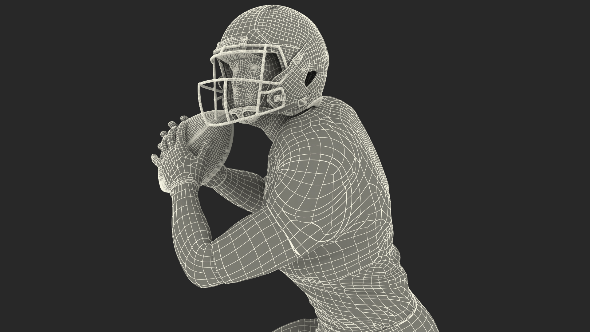 3D Tampa Bay Buccaneers American Football Player Running The Ball Fur
