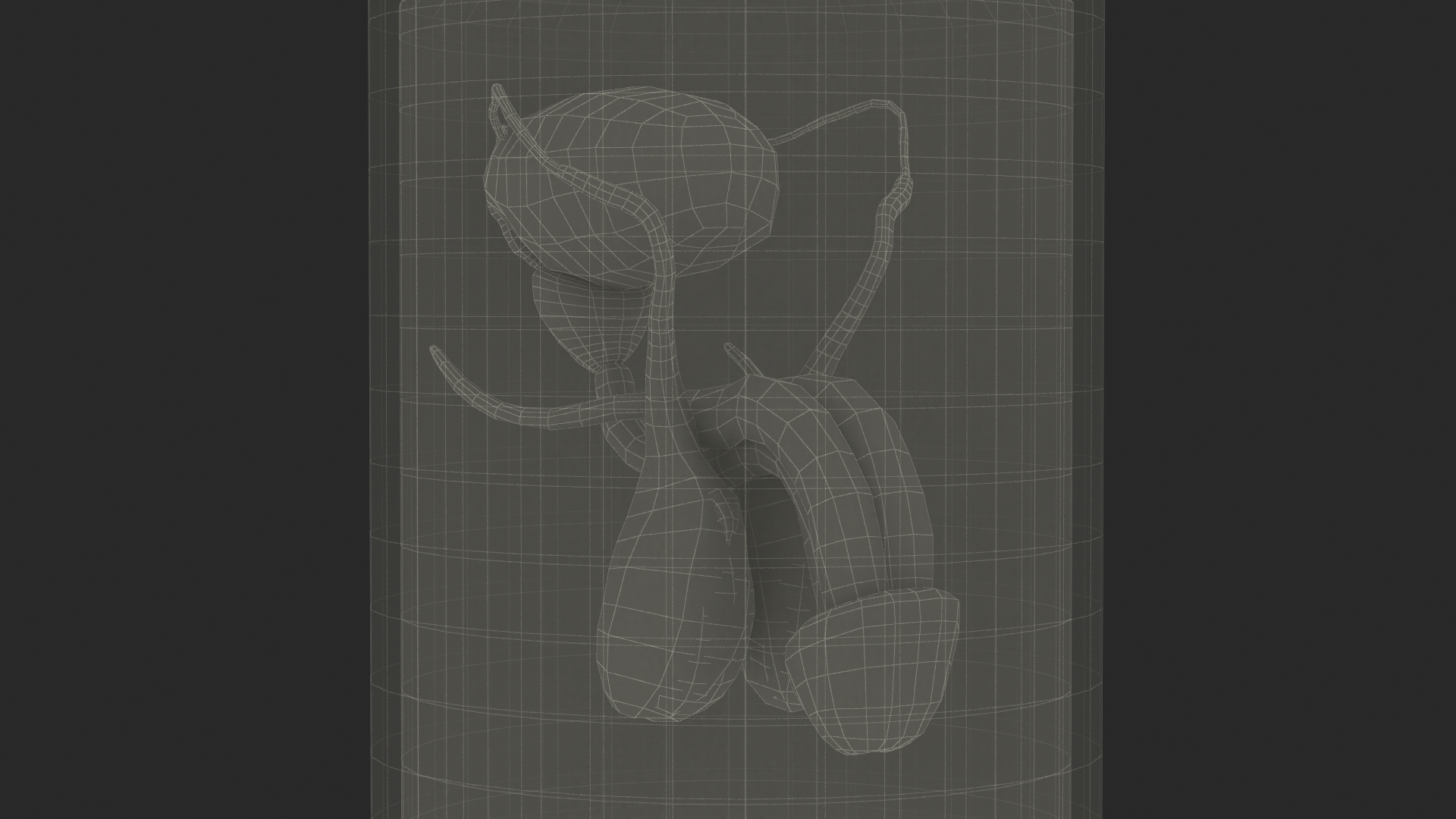 Male Genitalia in Glass Jar 3D