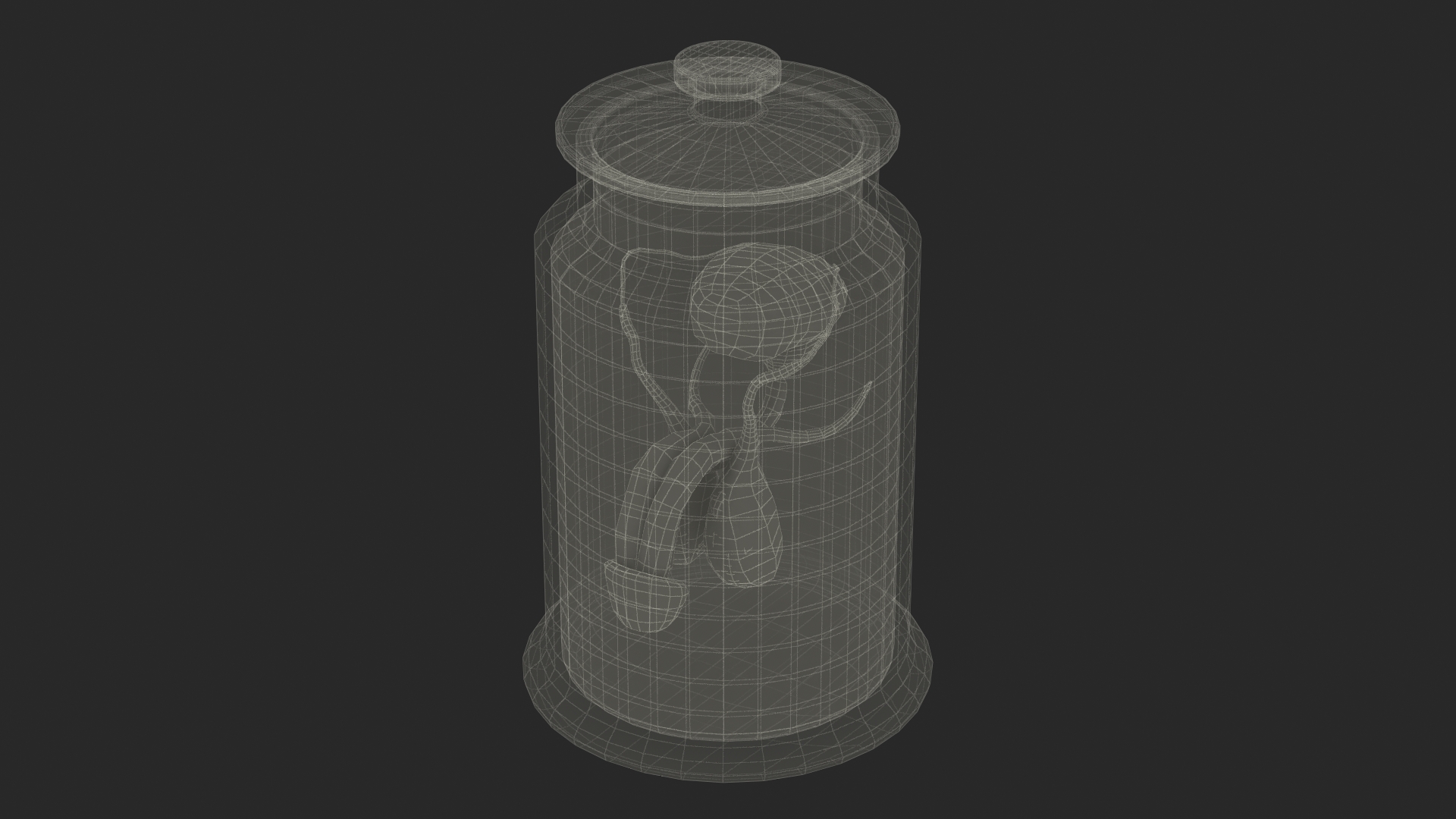 Male Genitalia in Glass Jar 3D