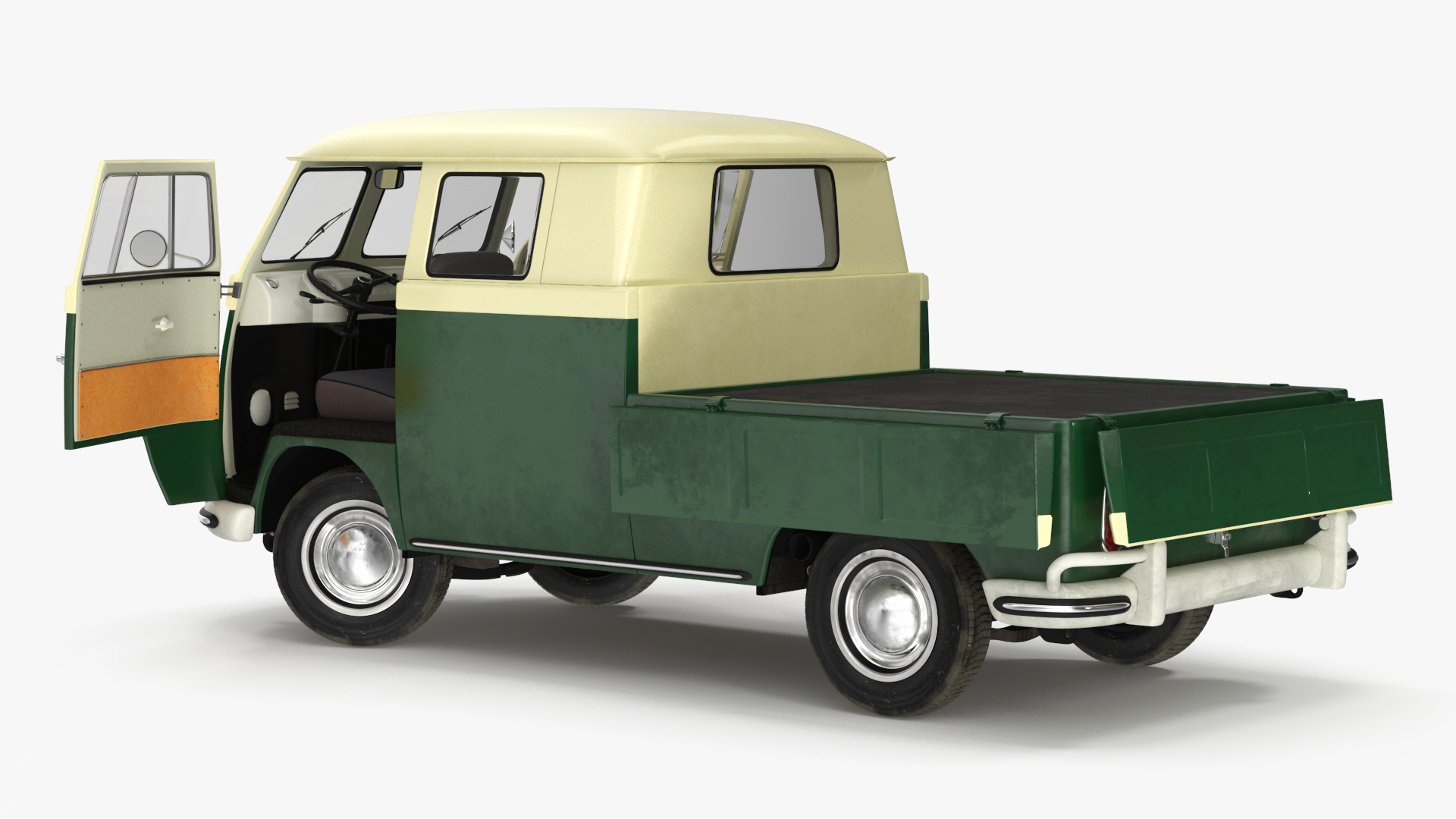 3D model Classic Volkswagen Type 2 Pickup Truck Rigged