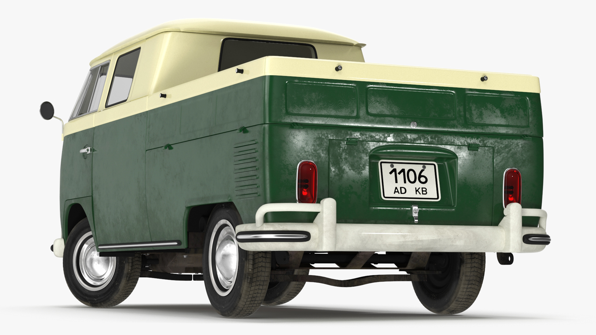 3D model Classic Volkswagen Type 2 Pickup Truck Rigged