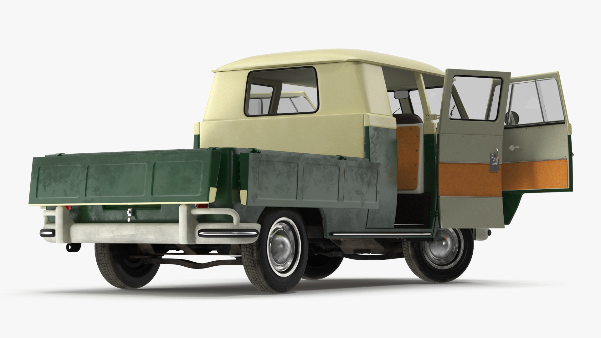 3D model Classic Volkswagen Type 2 Pickup Truck Rigged