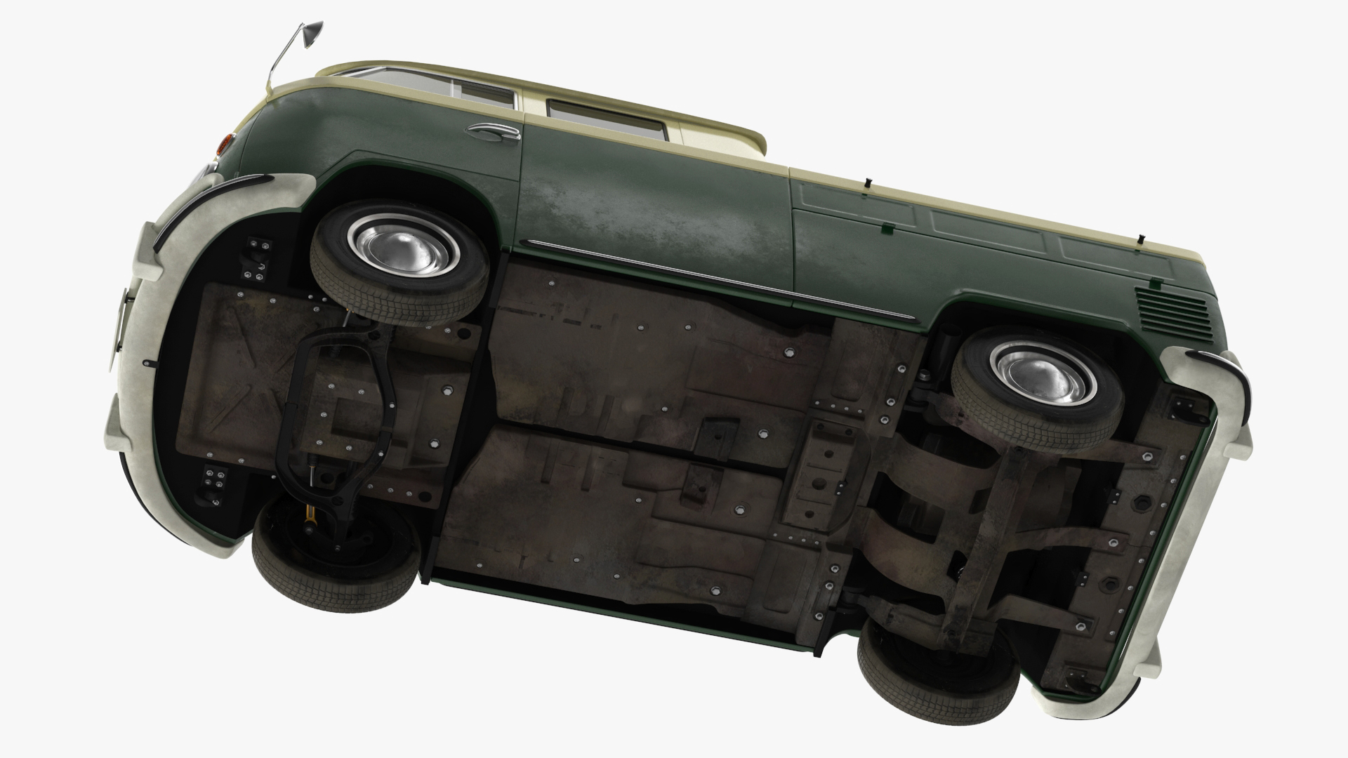 3D model Classic Volkswagen Type 2 Pickup Truck Rigged