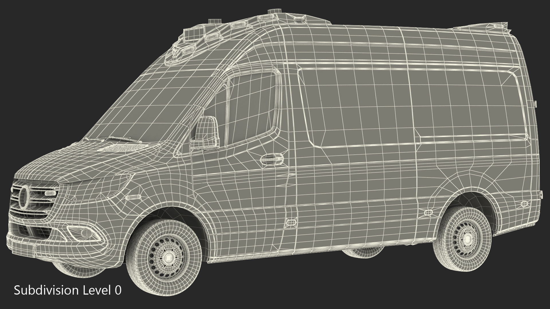 3D Paramedic Ambulance Rigged