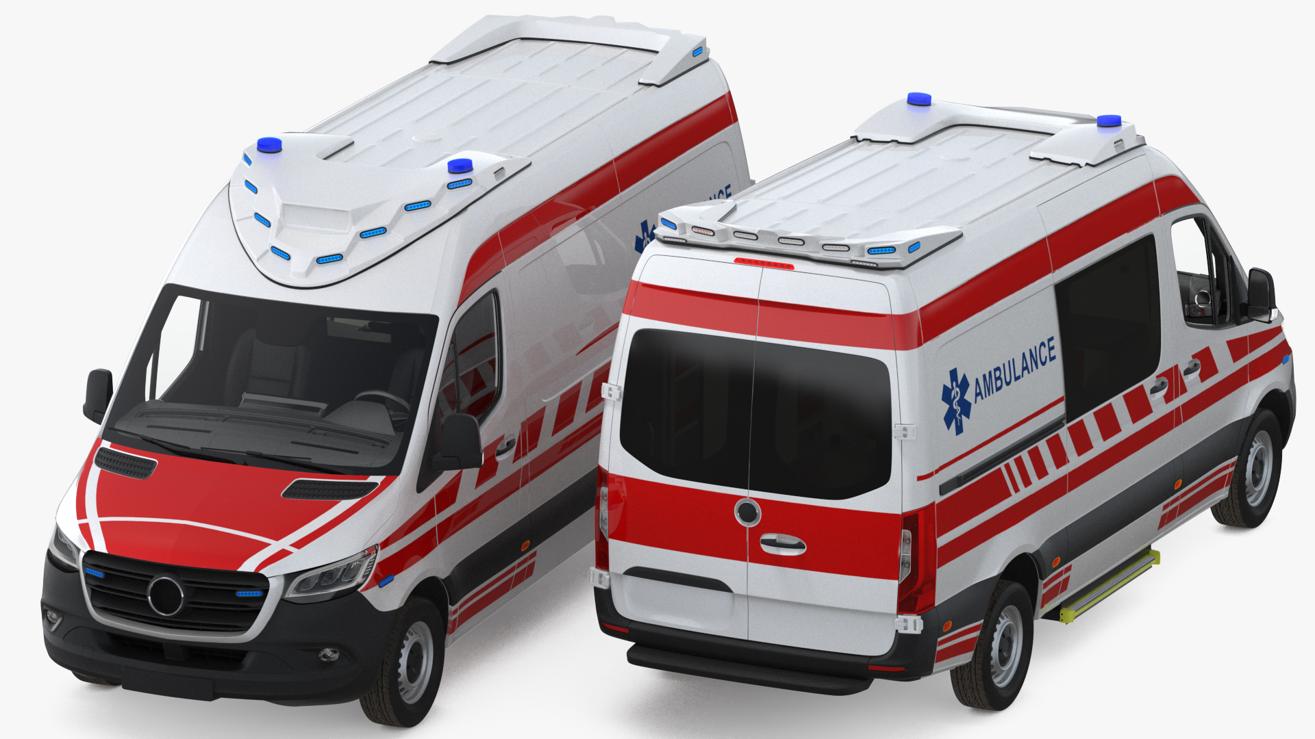 3D Paramedic Ambulance Rigged