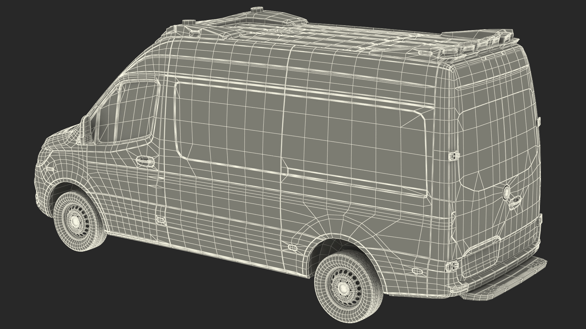 3D Paramedic Ambulance Rigged