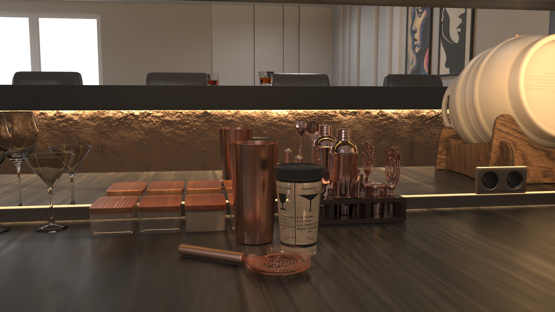 3D Private Home Bar