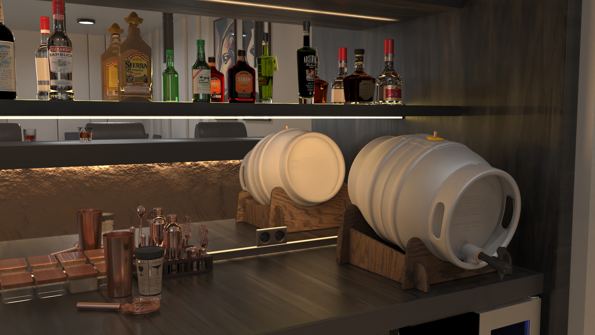 3D Private Home Bar