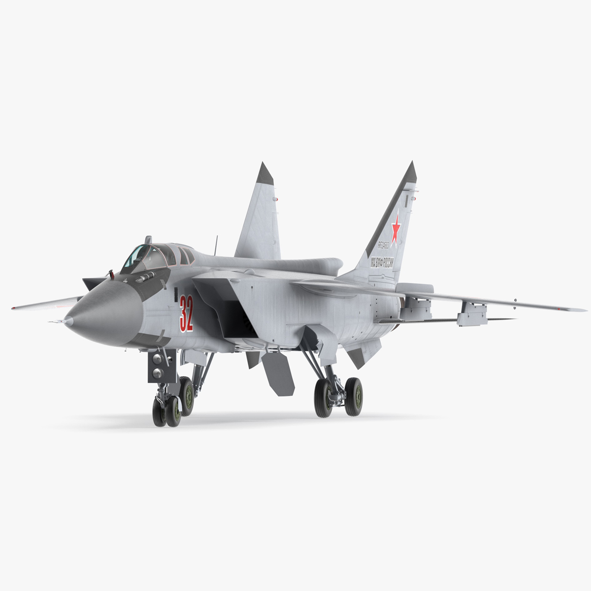 Mikoyan MiG-31 Supersonic Interceptor Aircraft Rigged for Maya 3D