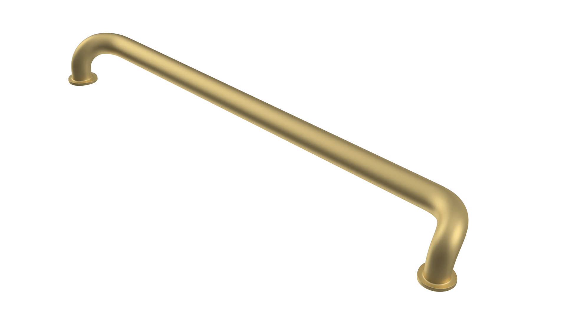 Door Handle Vintage Long Gold 3D model