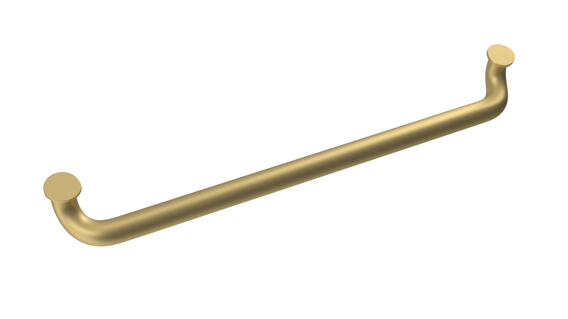Door Handle Vintage Long Gold 3D model