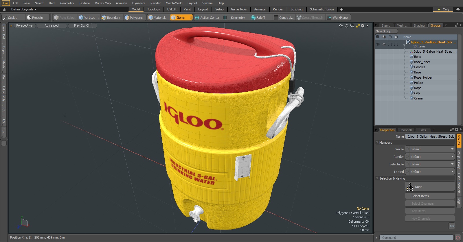 Igloo 5 Gallon Heat Stress Solution Industrial Water Cooler 3D model