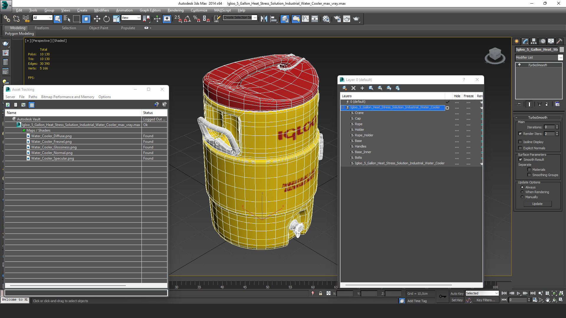 Igloo 5 Gallon Heat Stress Solution Industrial Water Cooler 3D model