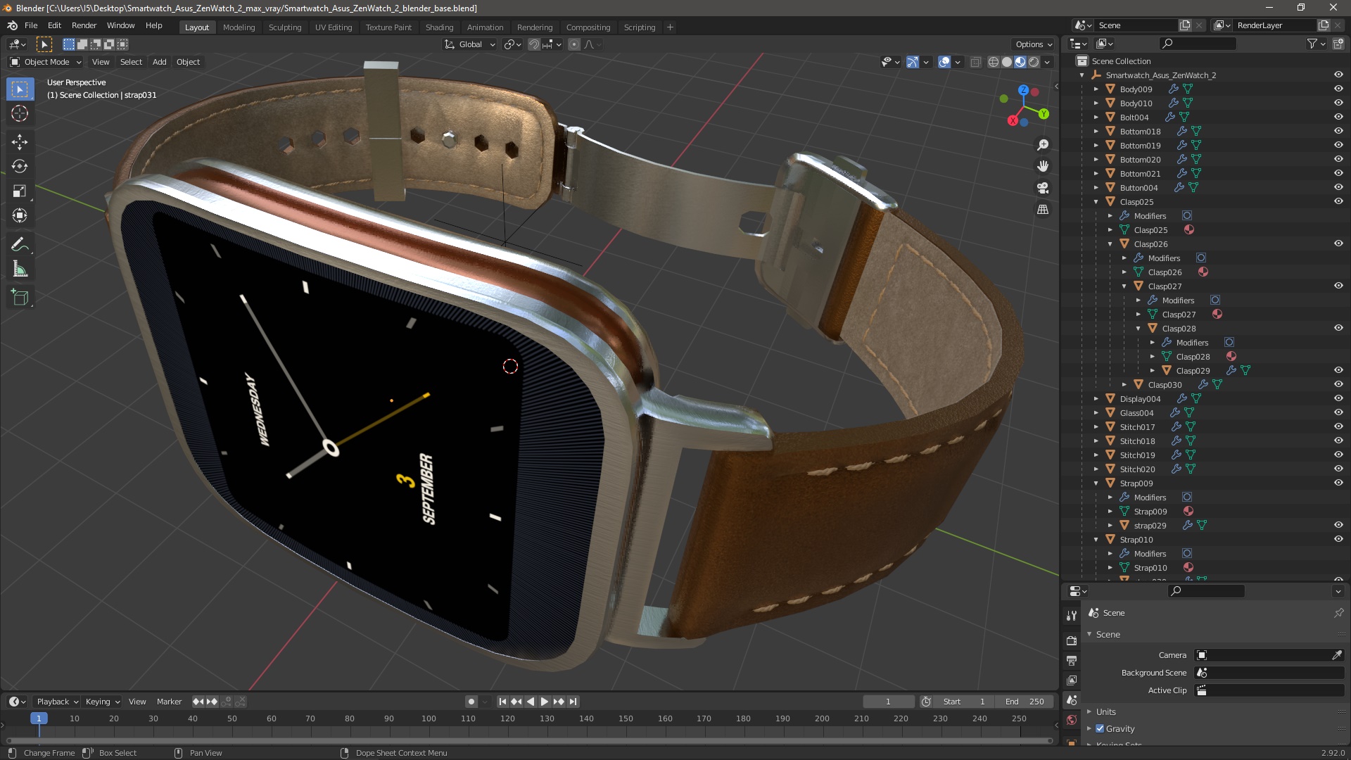 3D Smartwatch Asus ZenWatch 2