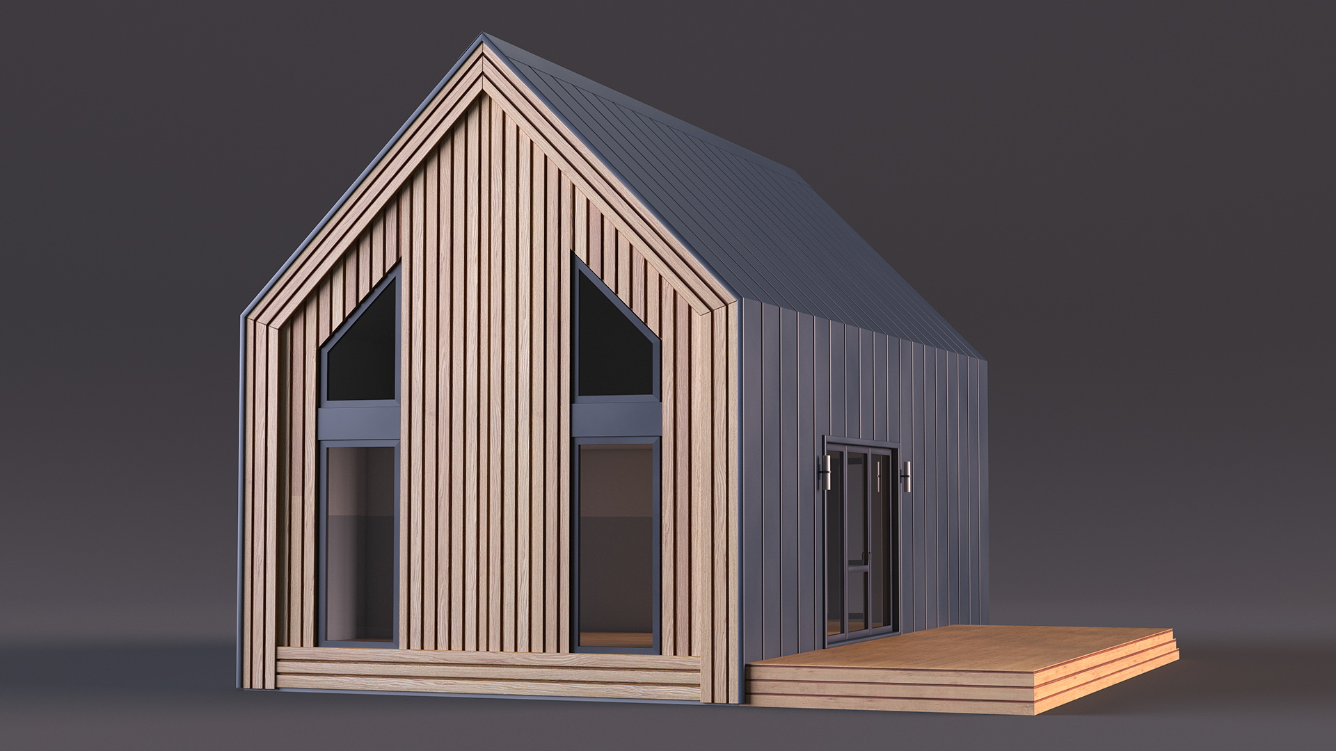 3D Modern Style Barn House model