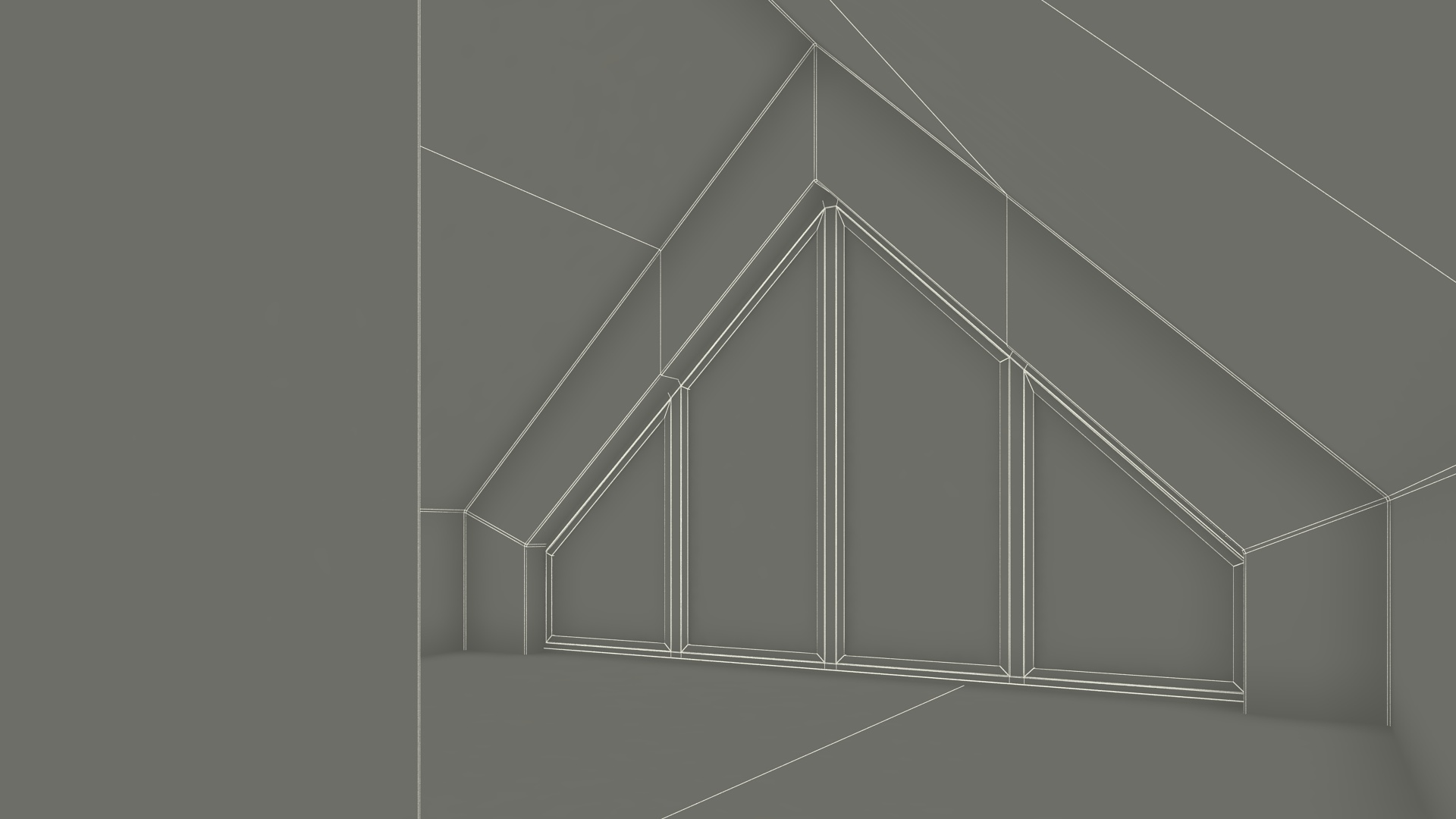 3D Modern Style Barn House model