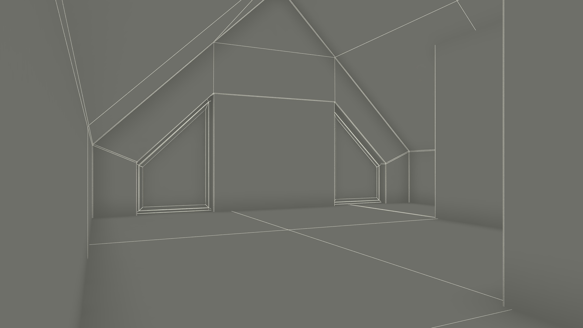3D Modern Style Barn House model