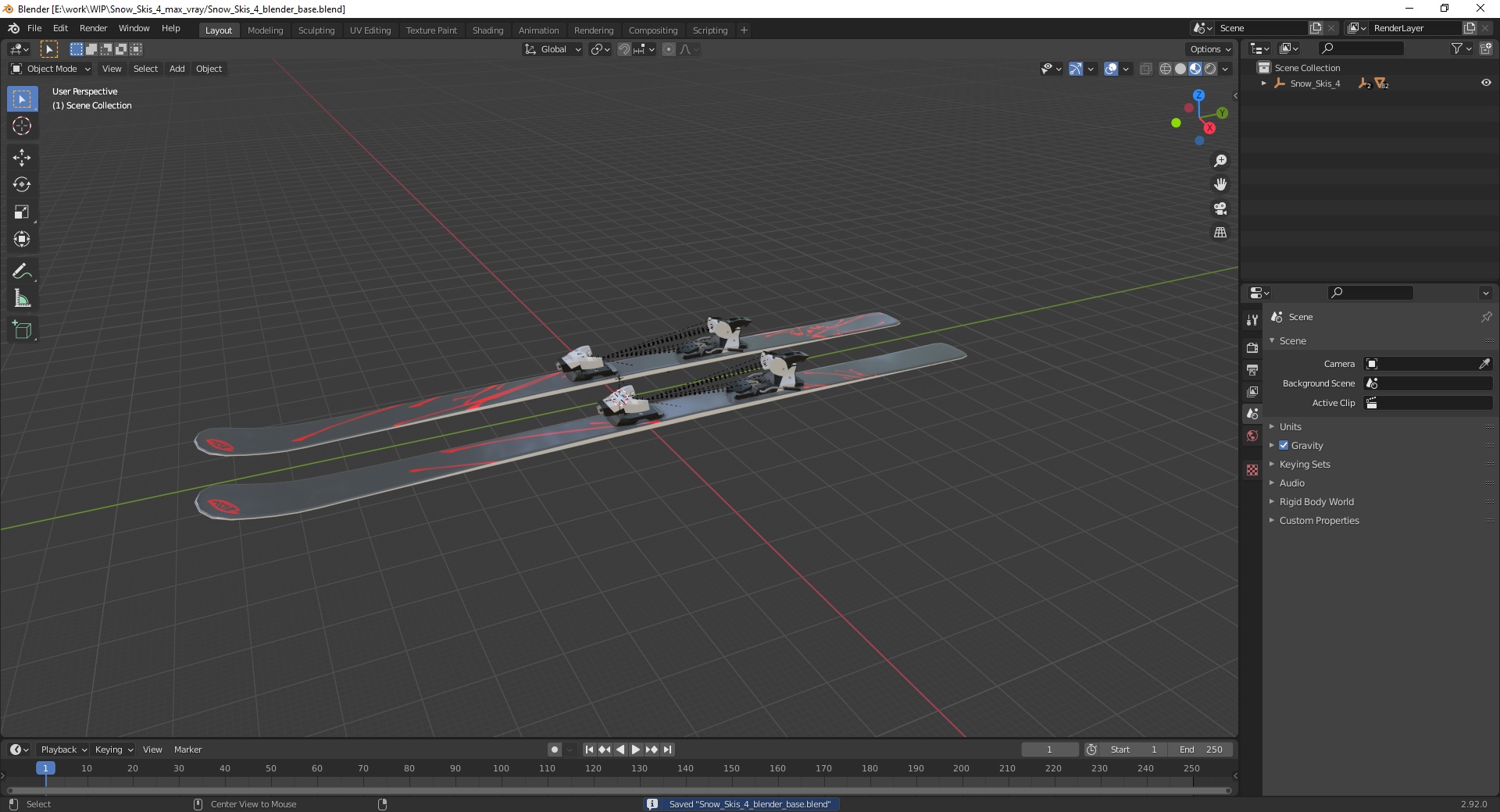 3D Snow Skis 4