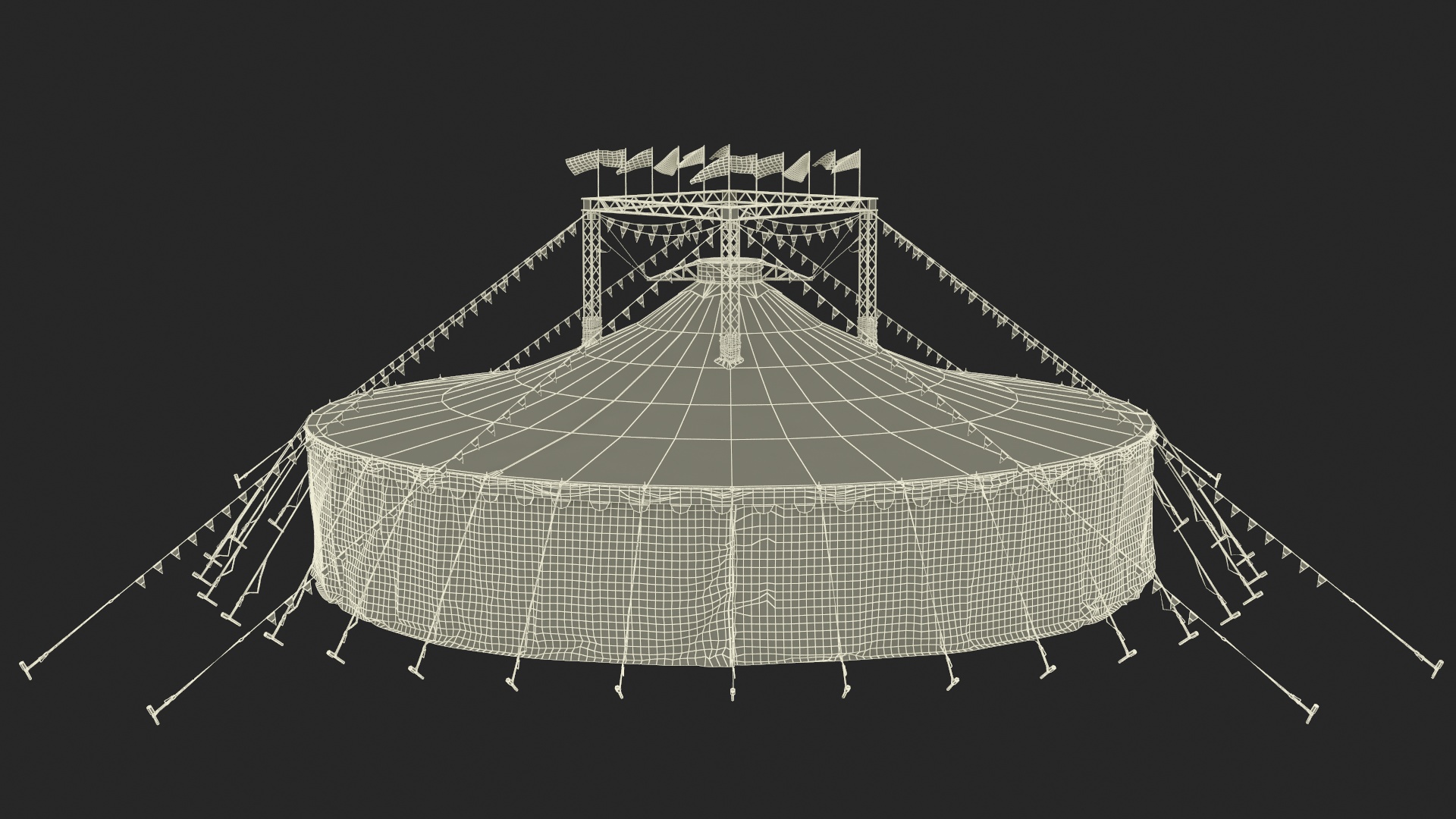 3D Traditional Circus Tent model