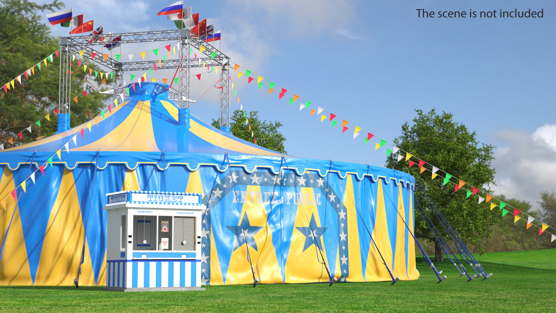 3D Traditional Circus Tent model