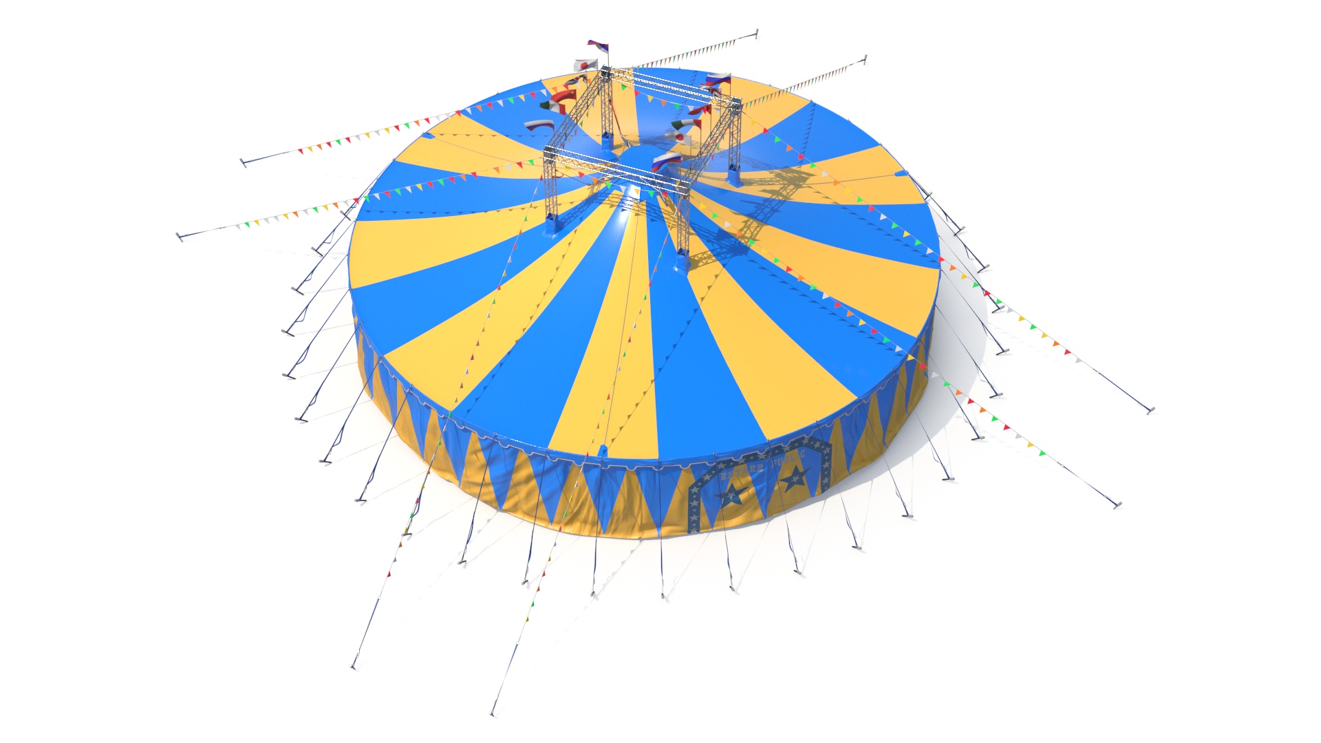 3D Traditional Circus Tent model